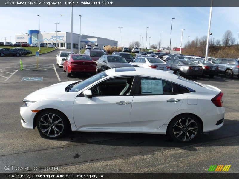 Platinum White Pearl / Black 2020 Honda Civic Touring Sedan