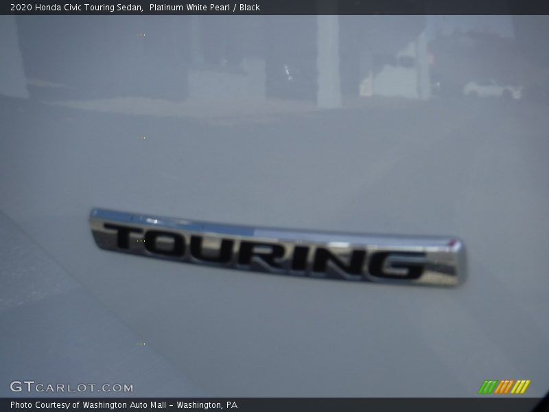 Platinum White Pearl / Black 2020 Honda Civic Touring Sedan