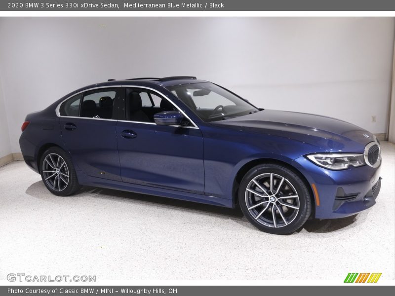 Mediterranean Blue Metallic / Black 2020 BMW 3 Series 330i xDrive Sedan