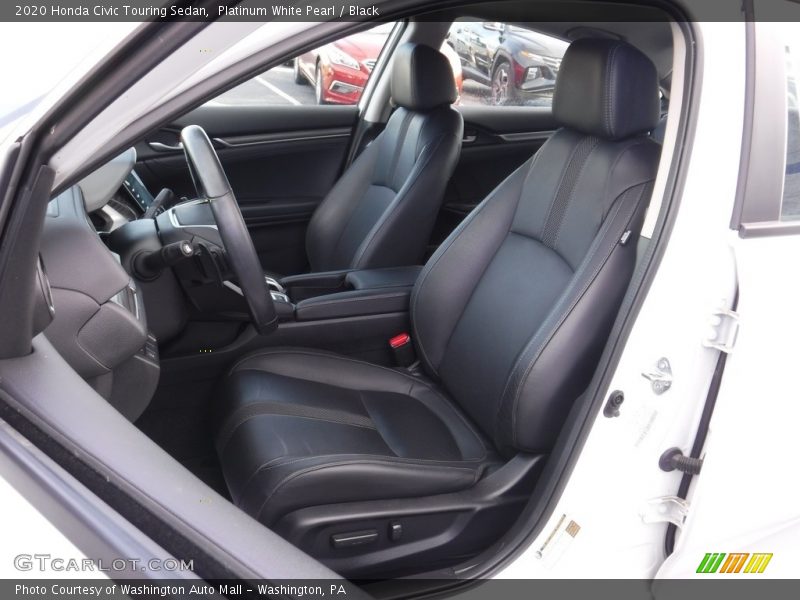Platinum White Pearl / Black 2020 Honda Civic Touring Sedan