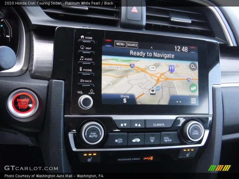 Platinum White Pearl / Black 2020 Honda Civic Touring Sedan