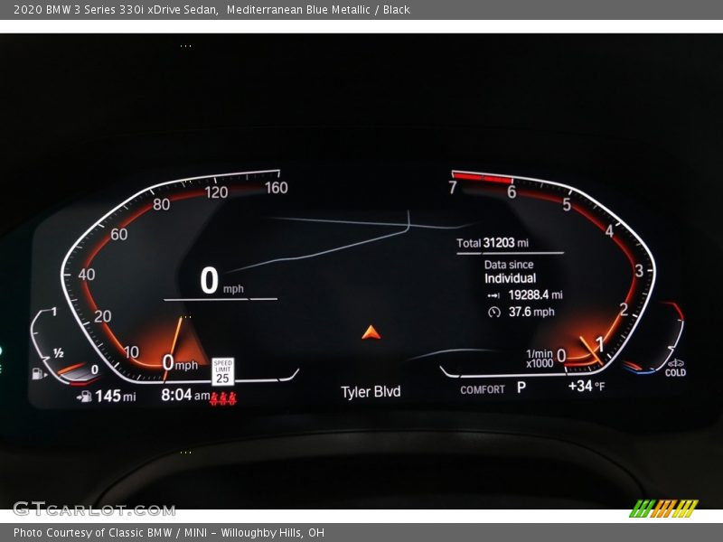 Mediterranean Blue Metallic / Black 2020 BMW 3 Series 330i xDrive Sedan