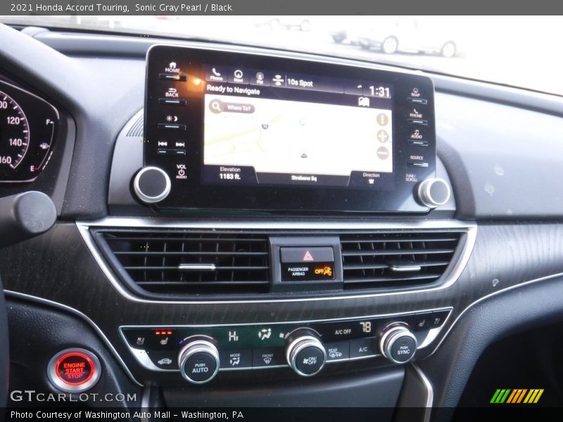Sonic Gray Pearl / Black 2021 Honda Accord Touring