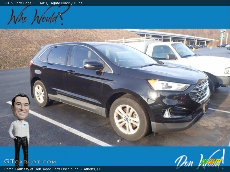 Agate Black / Dune 2019 Ford Edge SEL AWD