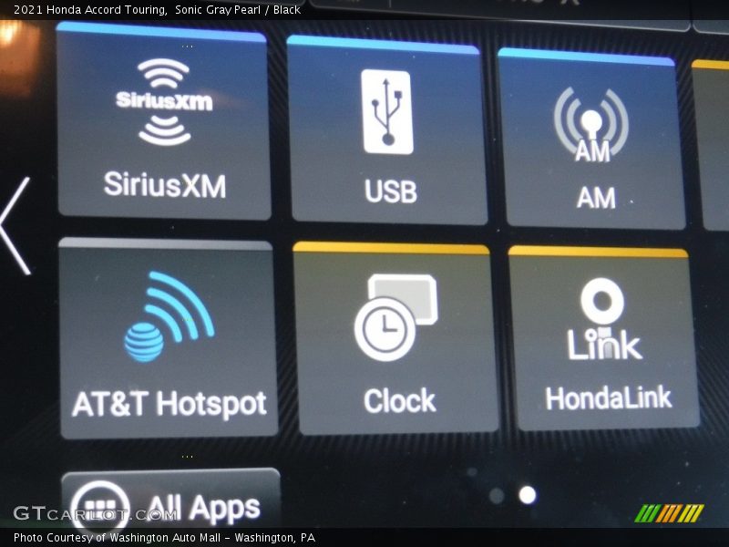 Sonic Gray Pearl / Black 2021 Honda Accord Touring