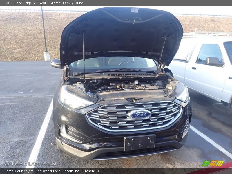 Agate Black / Dune 2019 Ford Edge SEL AWD