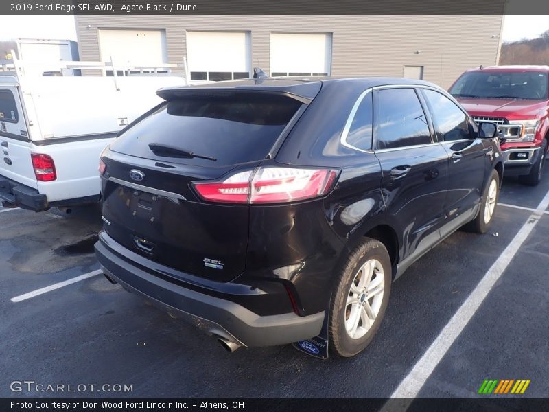 Agate Black / Dune 2019 Ford Edge SEL AWD