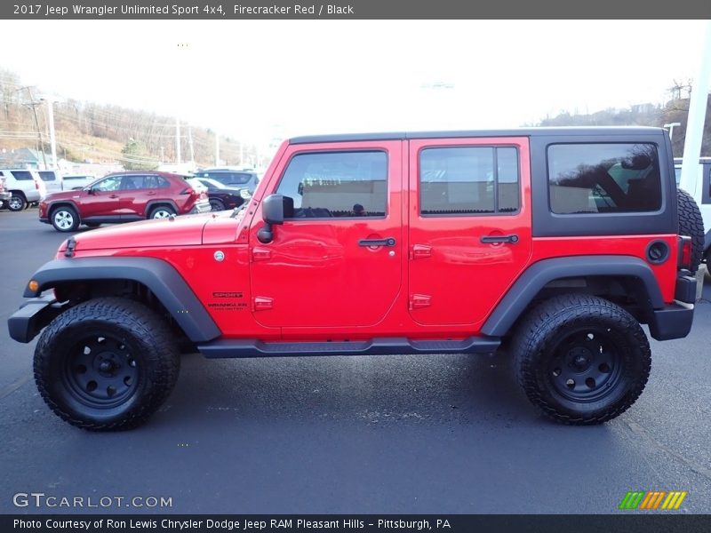 Firecracker Red / Black 2017 Jeep Wrangler Unlimited Sport 4x4