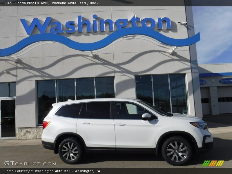 Platinum White Pearl / Black 2020 Honda Pilot EX AWD