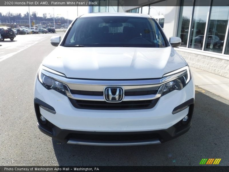 Platinum White Pearl / Black 2020 Honda Pilot EX AWD