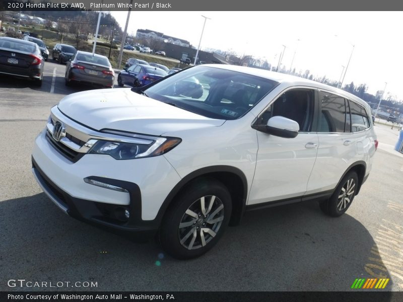 Platinum White Pearl / Black 2020 Honda Pilot EX AWD