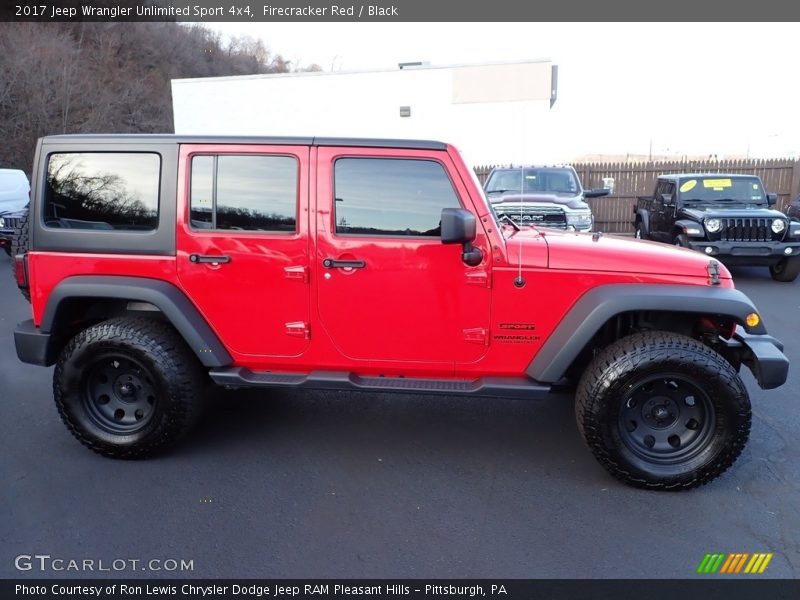 Firecracker Red / Black 2017 Jeep Wrangler Unlimited Sport 4x4