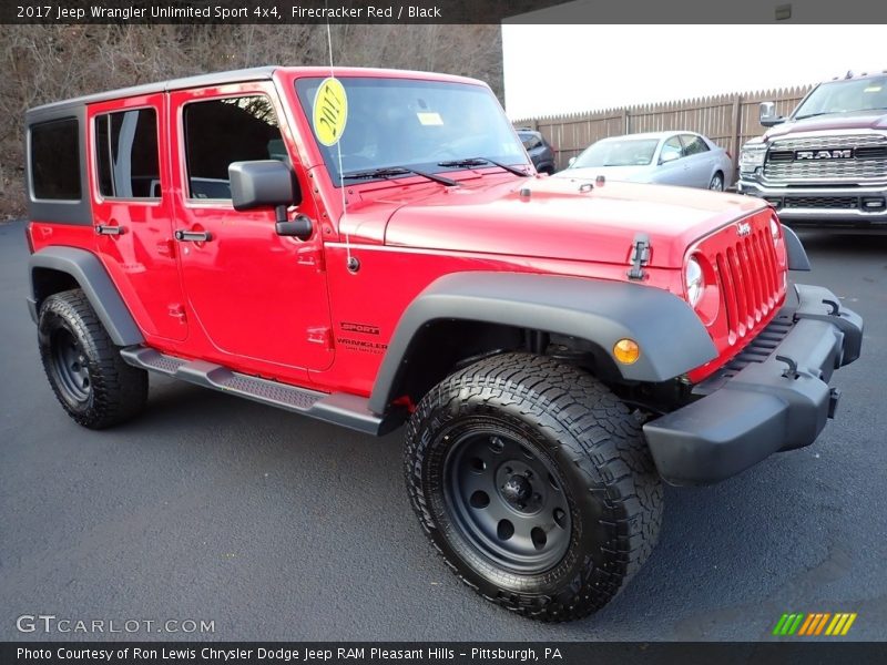 Firecracker Red / Black 2017 Jeep Wrangler Unlimited Sport 4x4