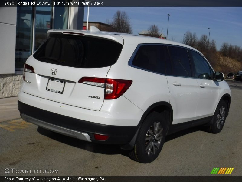 Platinum White Pearl / Black 2020 Honda Pilot EX AWD