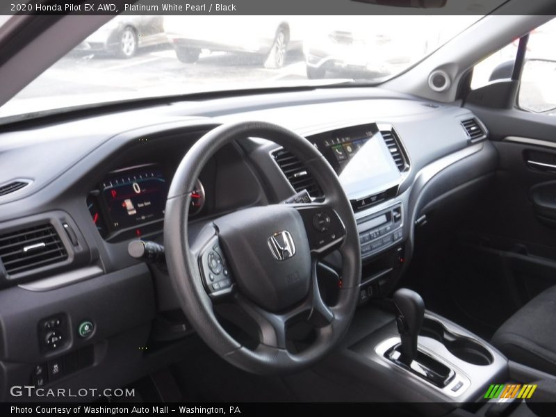 Platinum White Pearl / Black 2020 Honda Pilot EX AWD
