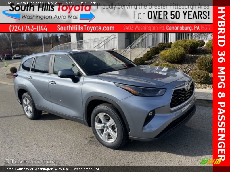Moon Dust / Black 2023 Toyota Highlander Hybrid LE