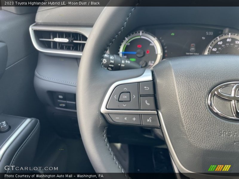 Moon Dust / Black 2023 Toyota Highlander Hybrid LE
