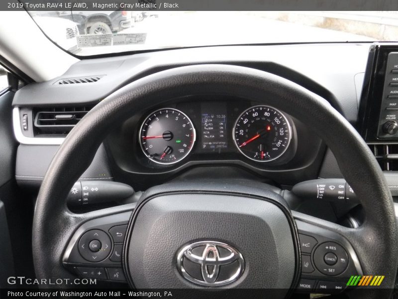 Magnetic Gray Metallic / Black 2019 Toyota RAV4 LE AWD