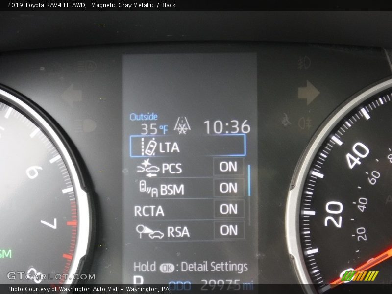 Magnetic Gray Metallic / Black 2019 Toyota RAV4 LE AWD