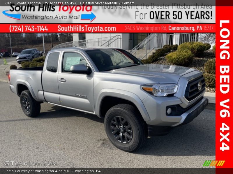 Celestial Silver Metallic / Cement 2023 Toyota Tacoma SR5 Access Cab 4x4