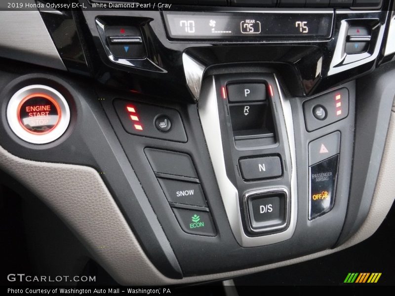 White Diamond Pearl / Gray 2019 Honda Odyssey EX-L