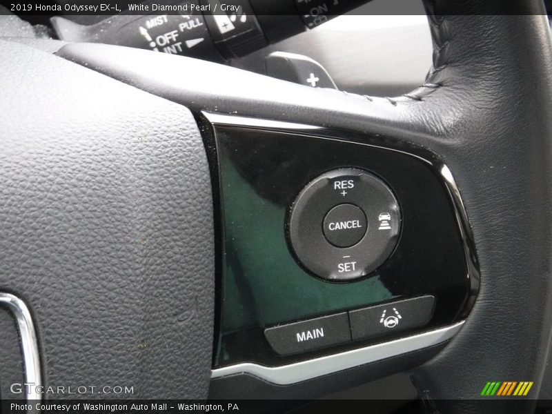 White Diamond Pearl / Gray 2019 Honda Odyssey EX-L