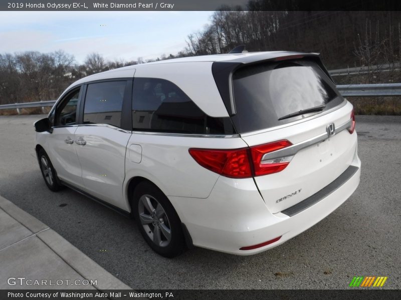White Diamond Pearl / Gray 2019 Honda Odyssey EX-L