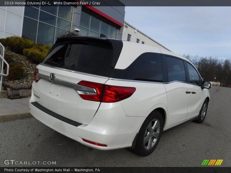 White Diamond Pearl / Gray 2019 Honda Odyssey EX-L
