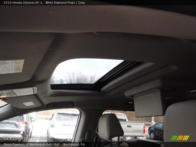 White Diamond Pearl / Gray 2019 Honda Odyssey EX-L
