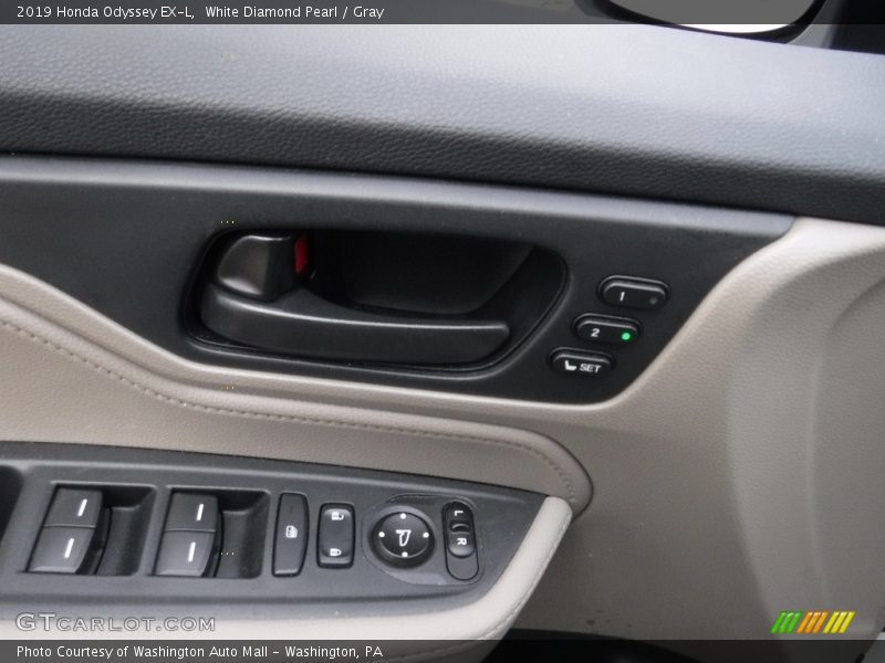 White Diamond Pearl / Gray 2019 Honda Odyssey EX-L