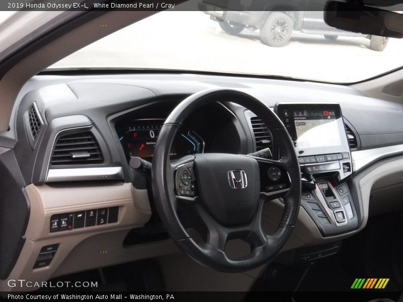 White Diamond Pearl / Gray 2019 Honda Odyssey EX-L