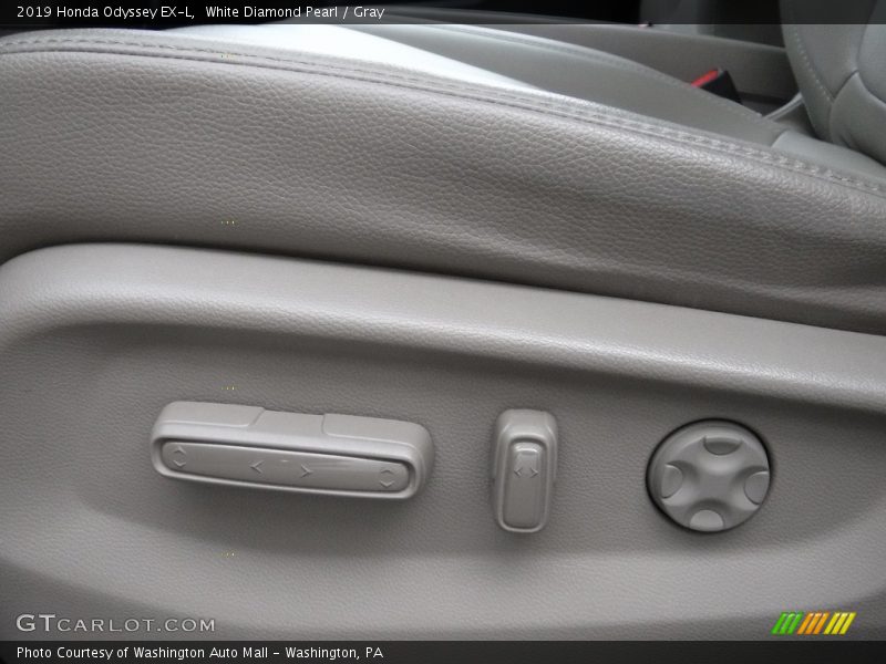 White Diamond Pearl / Gray 2019 Honda Odyssey EX-L