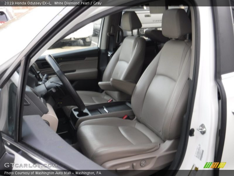 White Diamond Pearl / Gray 2019 Honda Odyssey EX-L