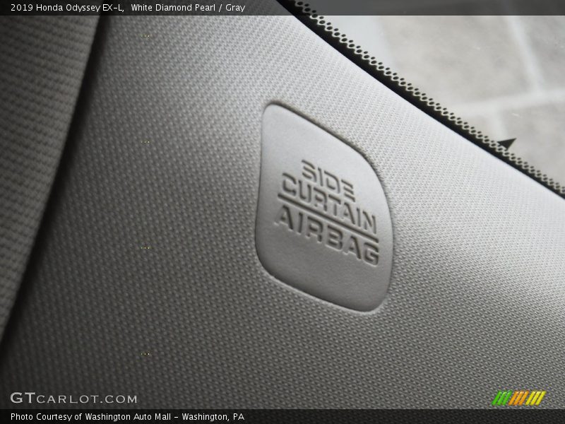 White Diamond Pearl / Gray 2019 Honda Odyssey EX-L