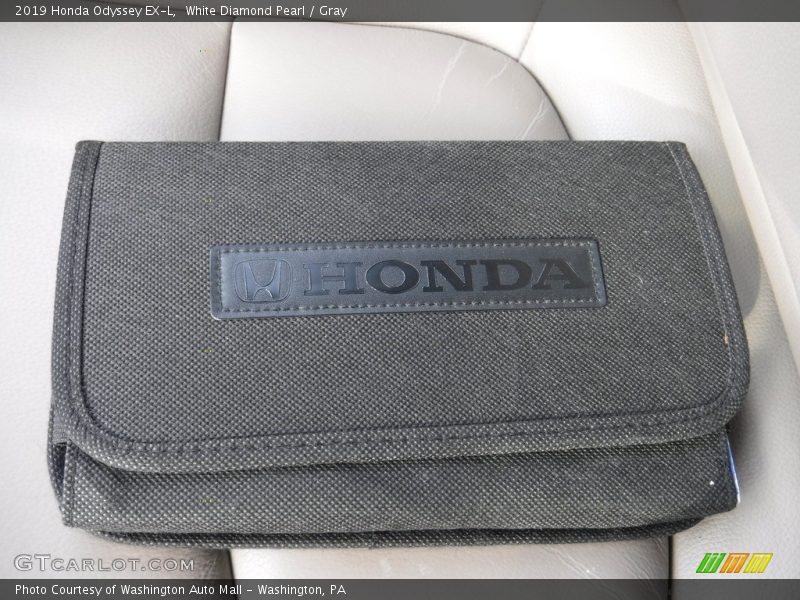 White Diamond Pearl / Gray 2019 Honda Odyssey EX-L