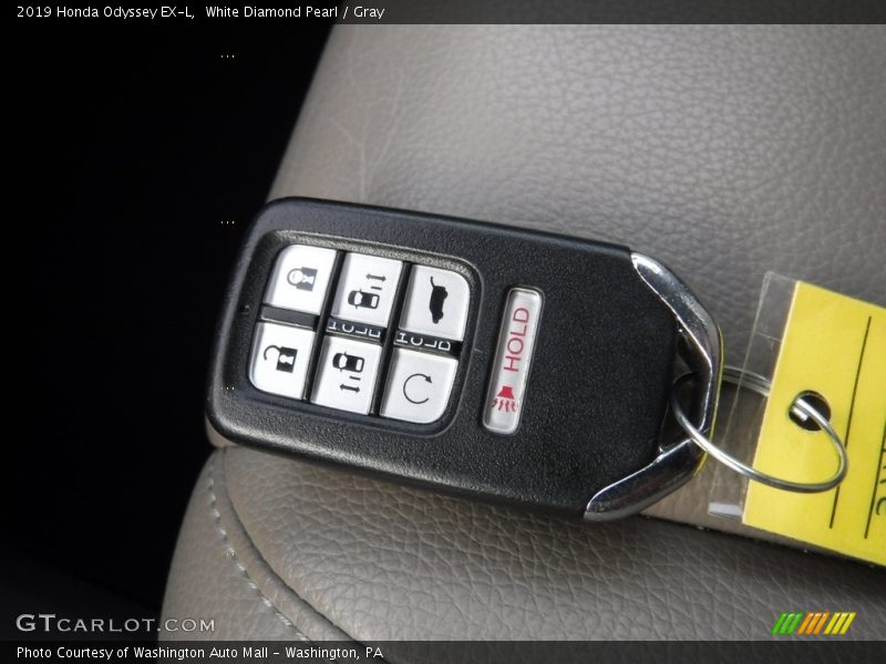 White Diamond Pearl / Gray 2019 Honda Odyssey EX-L