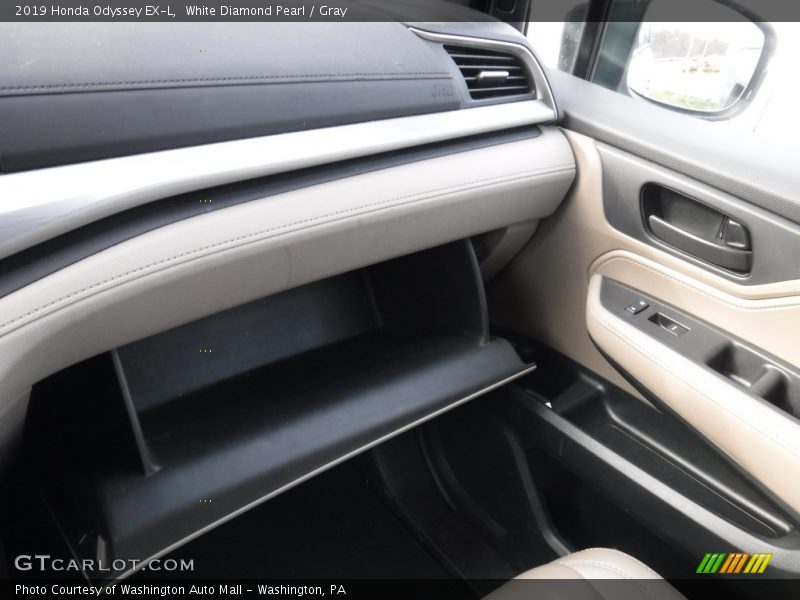 White Diamond Pearl / Gray 2019 Honda Odyssey EX-L