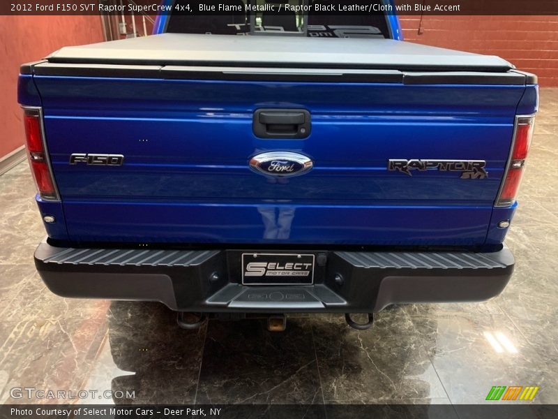 Blue Flame Metallic / Raptor Black Leather/Cloth with Blue Accent 2012 Ford F150 SVT Raptor SuperCrew 4x4