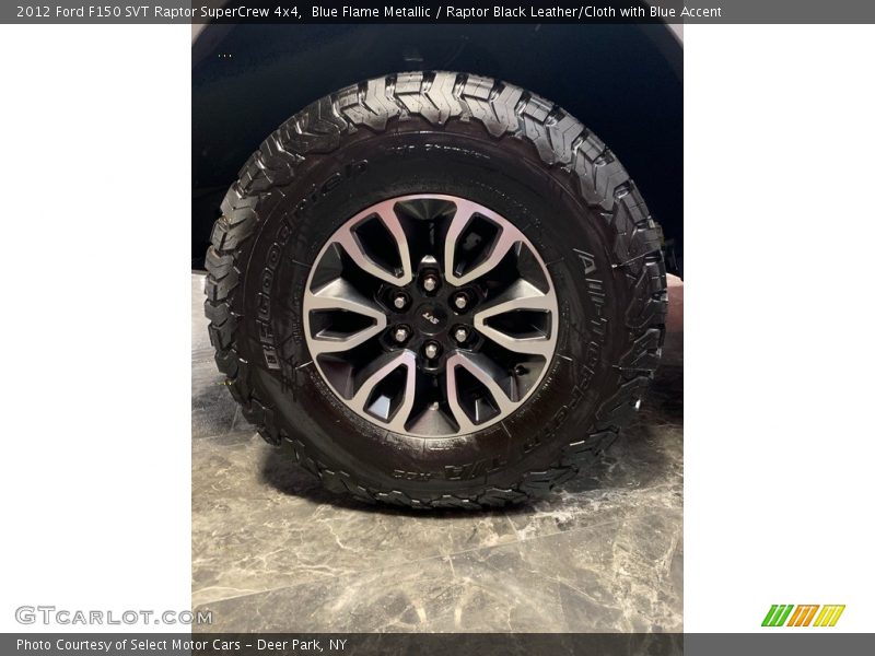Blue Flame Metallic / Raptor Black Leather/Cloth with Blue Accent 2012 Ford F150 SVT Raptor SuperCrew 4x4
