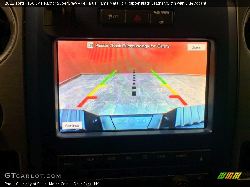 Blue Flame Metallic / Raptor Black Leather/Cloth with Blue Accent 2012 Ford F150 SVT Raptor SuperCrew 4x4