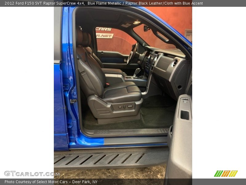 Blue Flame Metallic / Raptor Black Leather/Cloth with Blue Accent 2012 Ford F150 SVT Raptor SuperCrew 4x4