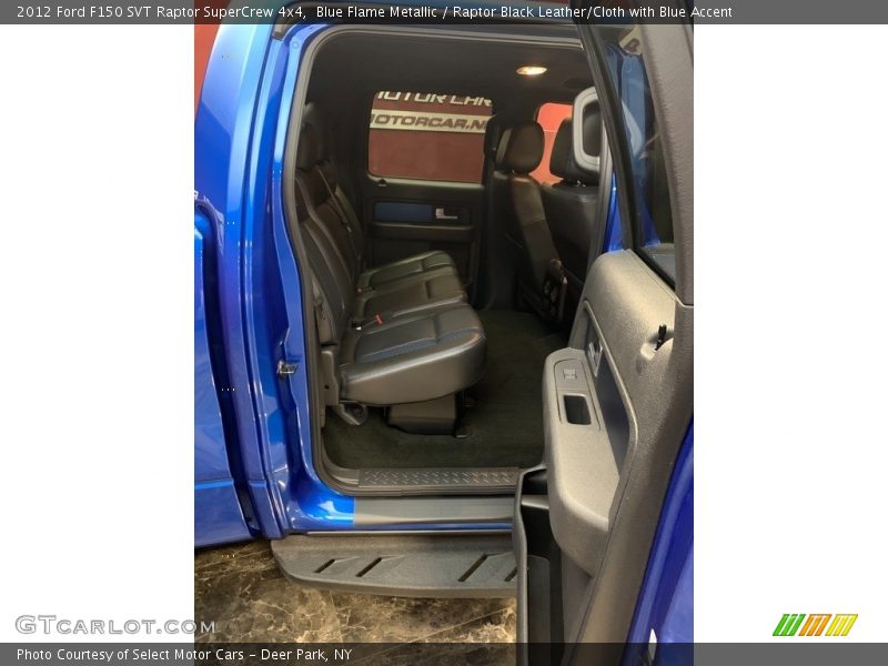 Blue Flame Metallic / Raptor Black Leather/Cloth with Blue Accent 2012 Ford F150 SVT Raptor SuperCrew 4x4