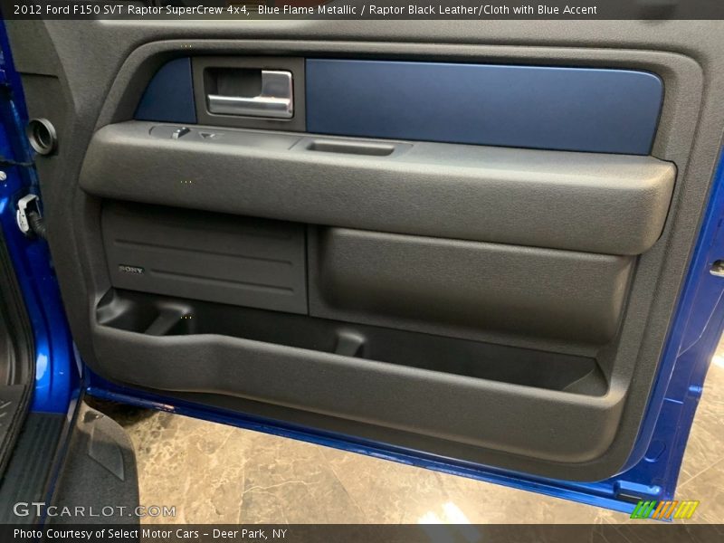 Blue Flame Metallic / Raptor Black Leather/Cloth with Blue Accent 2012 Ford F150 SVT Raptor SuperCrew 4x4