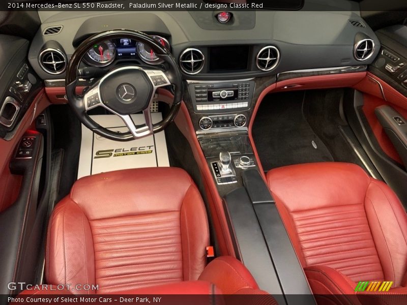 Paladium Silver Metallic / designo Classic Red 2014 Mercedes-Benz SL 550 Roadster