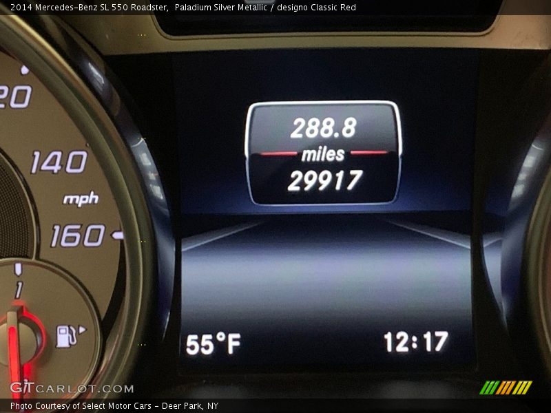 Paladium Silver Metallic / designo Classic Red 2014 Mercedes-Benz SL 550 Roadster