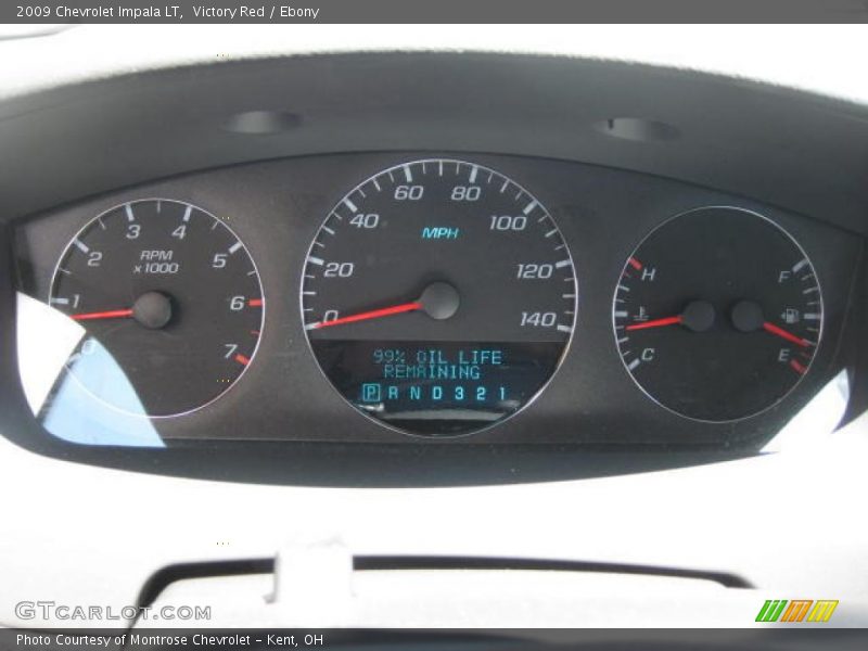 Victory Red / Ebony 2009 Chevrolet Impala LT