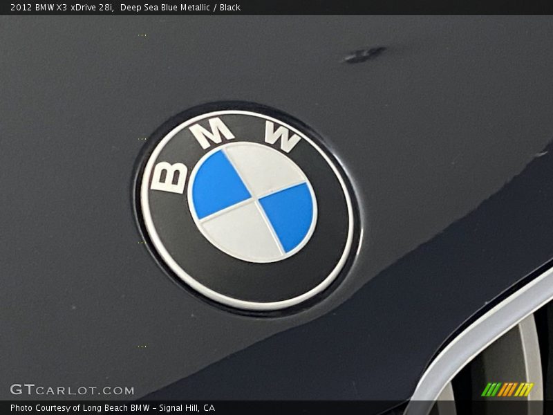 Deep Sea Blue Metallic / Black 2012 BMW X3 xDrive 28i
