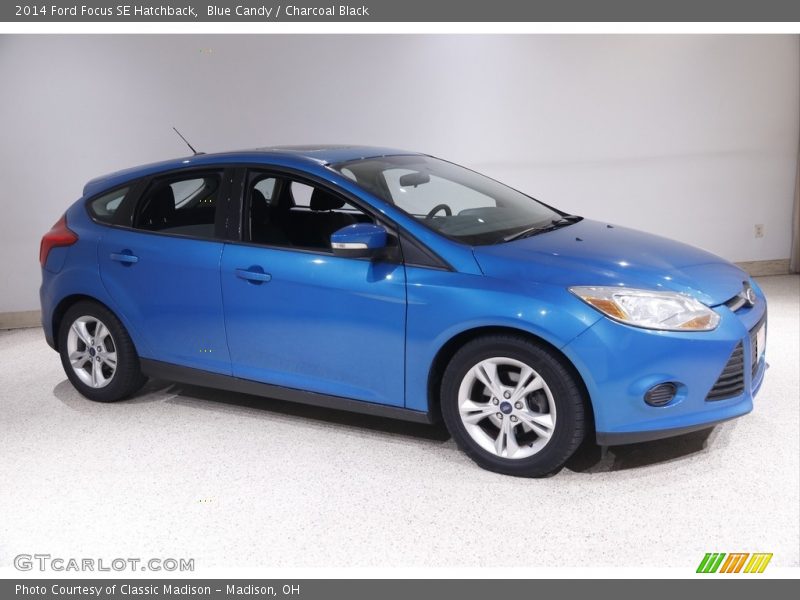 Blue Candy / Charcoal Black 2014 Ford Focus SE Hatchback