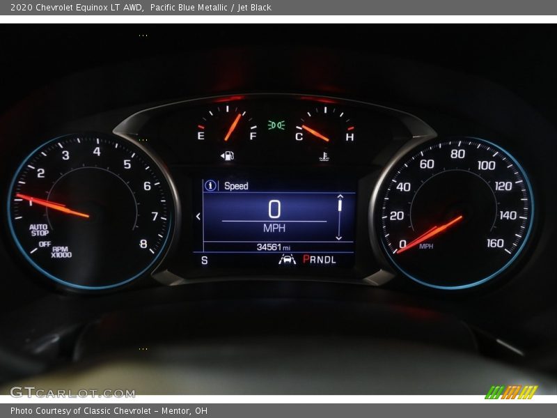 Pacific Blue Metallic / Jet Black 2020 Chevrolet Equinox LT AWD