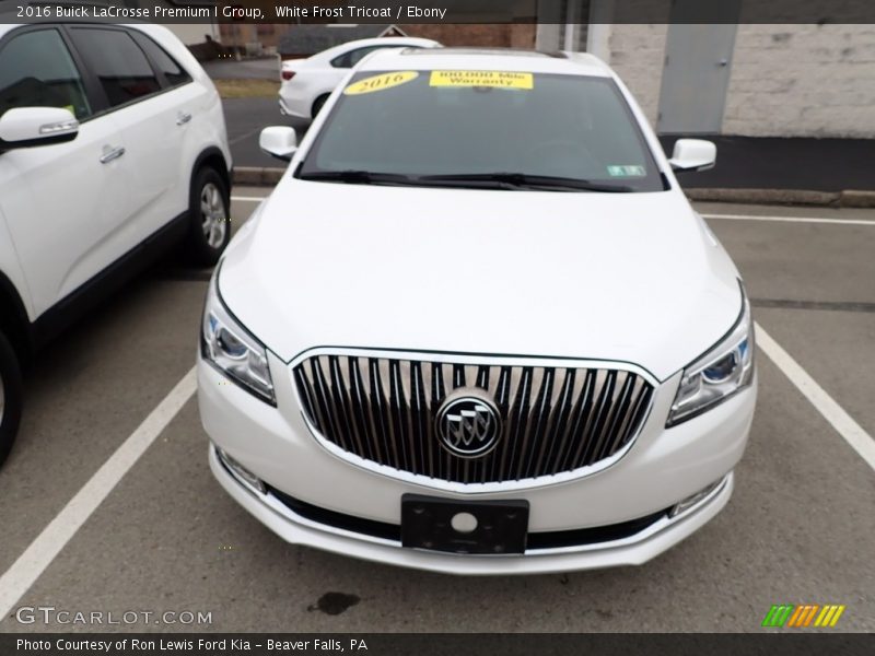 White Frost Tricoat / Ebony 2016 Buick LaCrosse Premium I Group
